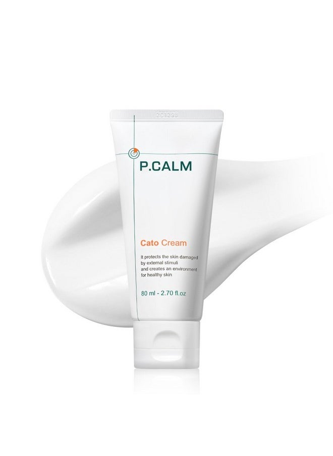 P.CALM P.CALM Cato Facial Cream 80ml | Vegan Korean Facial Moisturizer for Sensitive Skin | Lightweight Non-Greasy Non-Sticky Barrier-Strengthening  - Image 1