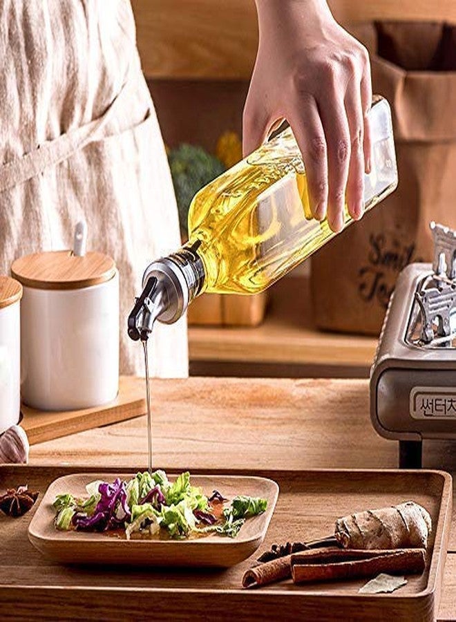 CYNFLEES Oil Dispenser 1000 ml Bottle Set of 2, Spice jar Set of 2, Spatula and Oil Brush, Transparent, (Pack of 6) - Image 2