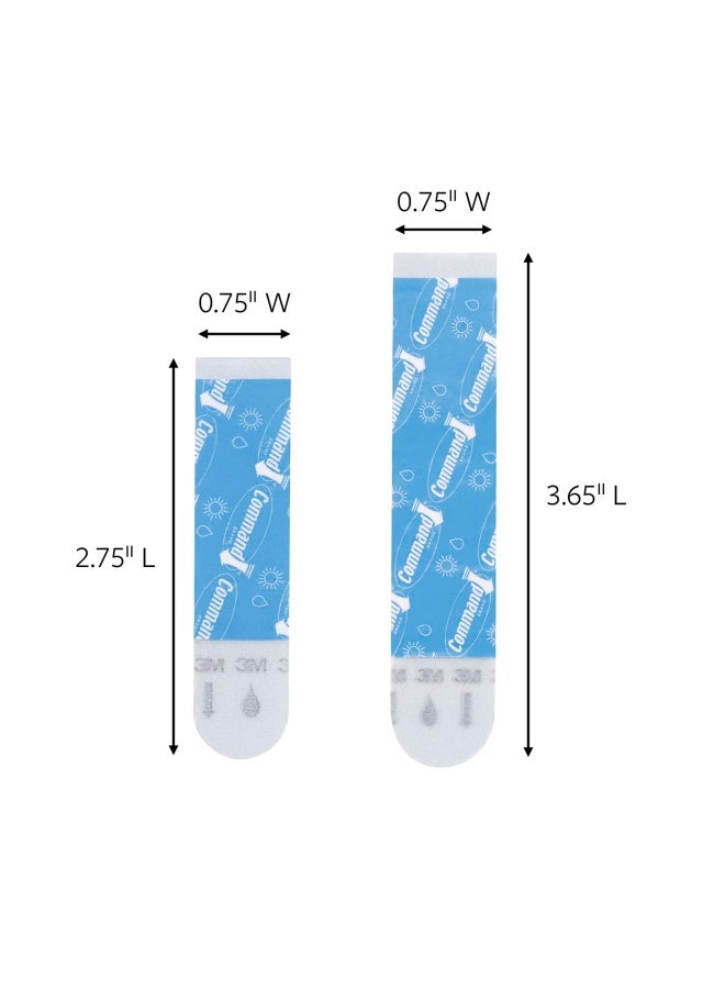 Command Bath Water Resistant Adhesive Refill Strips Re Hang Medium And Large Bath Hooks Or Caddies 2 Medium 4 Large - Image 2