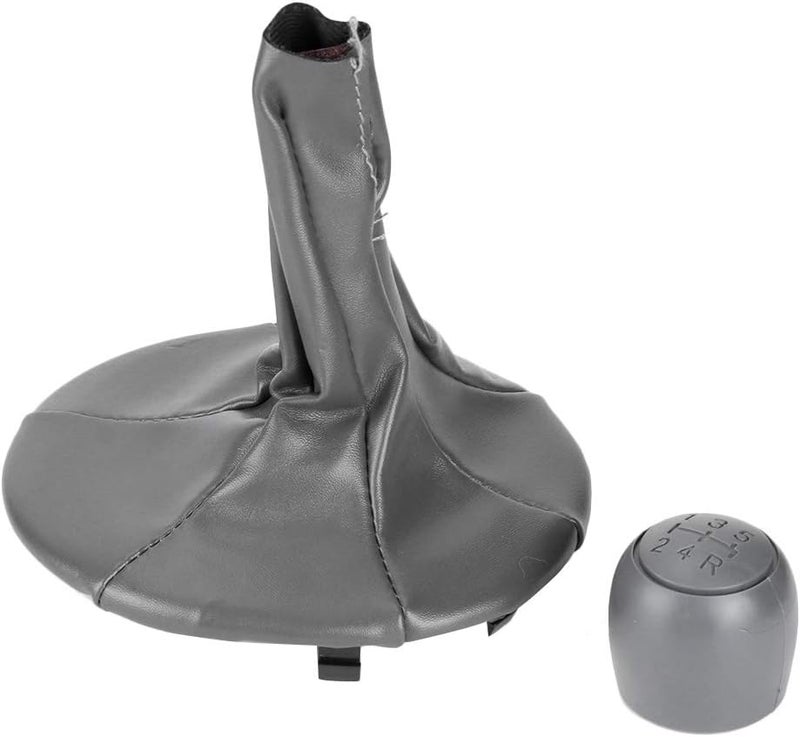 5 Speed Gear Shift Knob with Dust Cover Boot, PU Leather ABS Material, Fit for Panda 500 500C - Durable Construction, Anti - Fading Design, Easy Replacement - Image 4