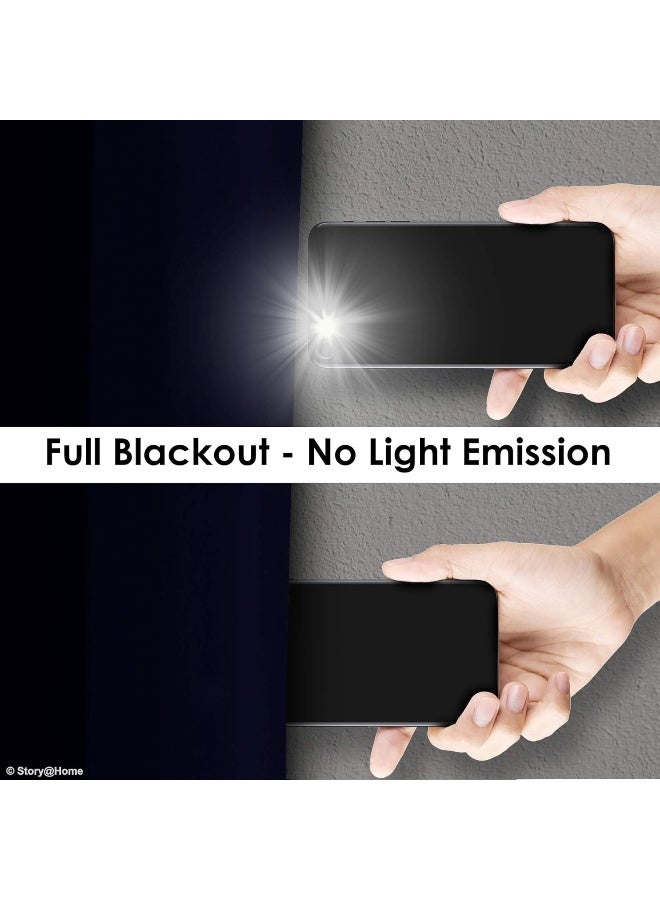 Story@Home Blackout Curtains Window - 5 Feet Faux Silk Curtains, Brown, Pack of 2 - Image 5