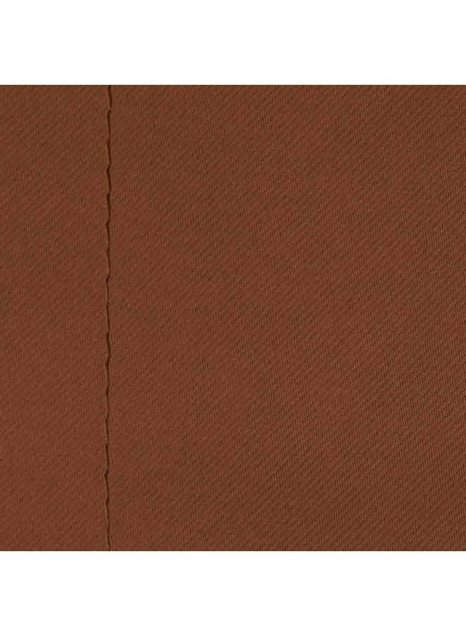 Story@Home Blackout Curtains Window - 5 Feet Faux Silk Curtains, Brown, Pack of 2 - Image 4