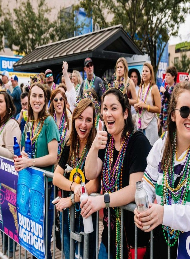 PHALIN Mardi Gras Headband for Women Fleur De Lis Mask Hairband Rhinestone Fat Tuesday Headband Carnival Parade Party Favors - Image 4