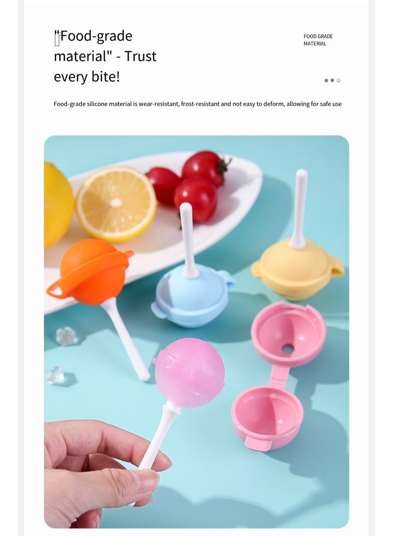 4 Pieces  Lolly Moulds with Sticks, Popsicle Mould Bpa Free Ice Cream Moulds Reusable Ice Pop Holders for Kids Babies Adults for DIY Fruit, Yogurt, Juice, Homemade Popsicle - Image 3
