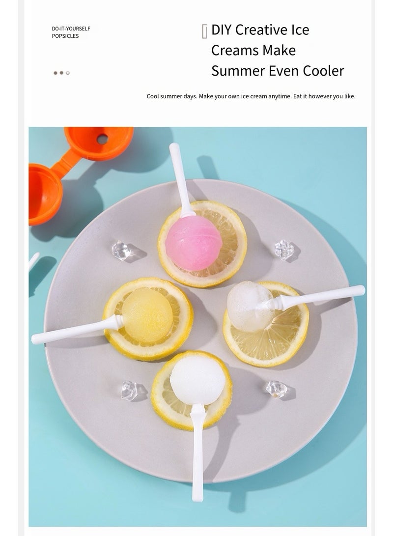 4 Pieces  Lolly Moulds with Sticks, Popsicle Mould Bpa Free Ice Cream Moulds Reusable Ice Pop Holders for Kids Babies Adults for DIY Fruit, Yogurt, Juice, Homemade Popsicle - Image 5