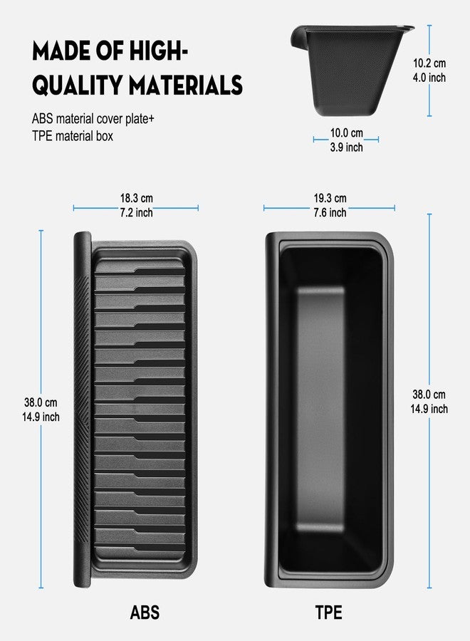 KUNIST 2PCS 2025-2026 Model Y Juniper Under Seat Storage Box,Hidden Organizer Tray Underseat Bins with Lid Cover for 2025-2026 Tesla New Model Y Juniper (Launch Series) Interior Accessories - Image 2