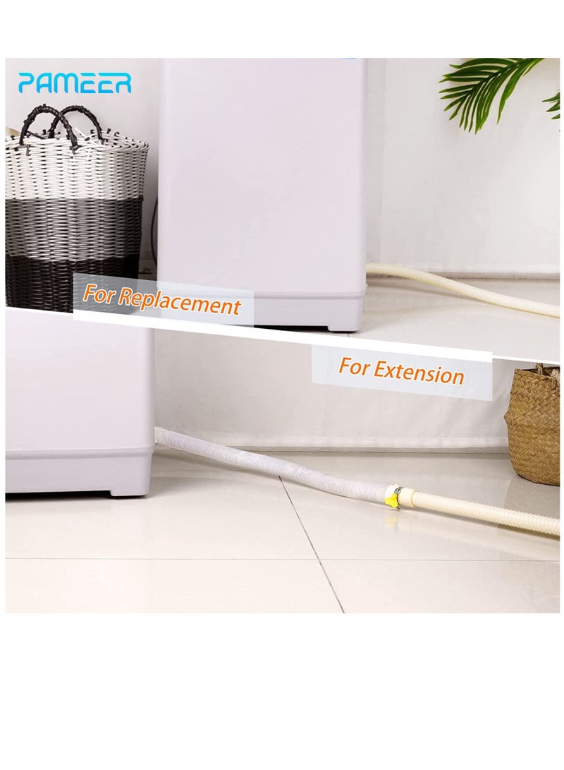 PAMEER 1.5-2 Meter Washing Machine Drain Hose with Clamp for Full & Semi Automatic Washing Machine Outlet Drain Hose Pipe Extension Waste Water Outlet Hose Machine Drain Pipe  Washer Wastewater Drain Outlet - Image 4