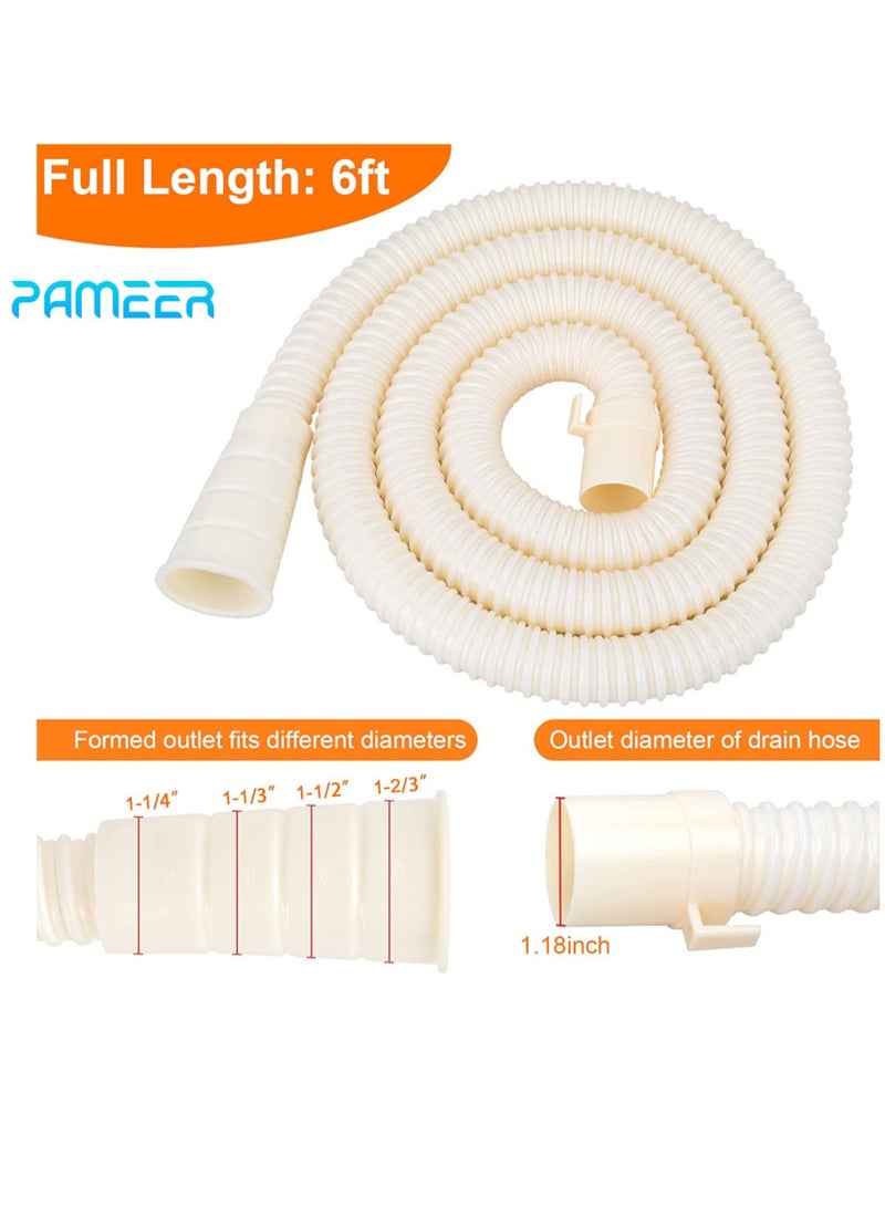 PAMEER 1.5-2 Meter Washing Machine Drain Hose with Clamp for Full & Semi Automatic Washing Machine Outlet Drain Hose Pipe Extension Waste Water Outlet Hose Machine Drain Pipe  Washer Wastewater Drain Outlet - Image 5