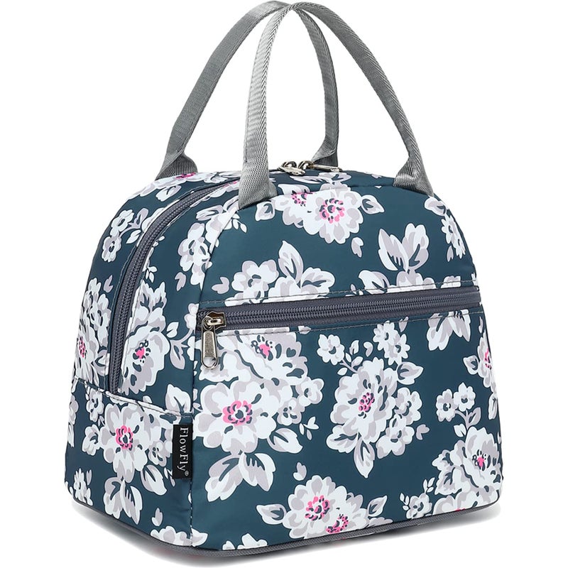 FlowFly Insulated Lunch Cooler Bag Tote Bag Organizer for WomenMen Plum