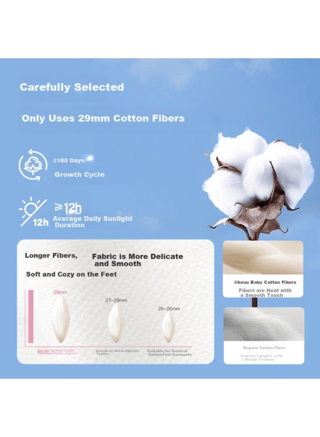Like Uu Kids Socks Boys And Girls Sports Socks Odor-resistant Breathable Mid-calf Cotton All-season 7a Antibacterial - Image 2