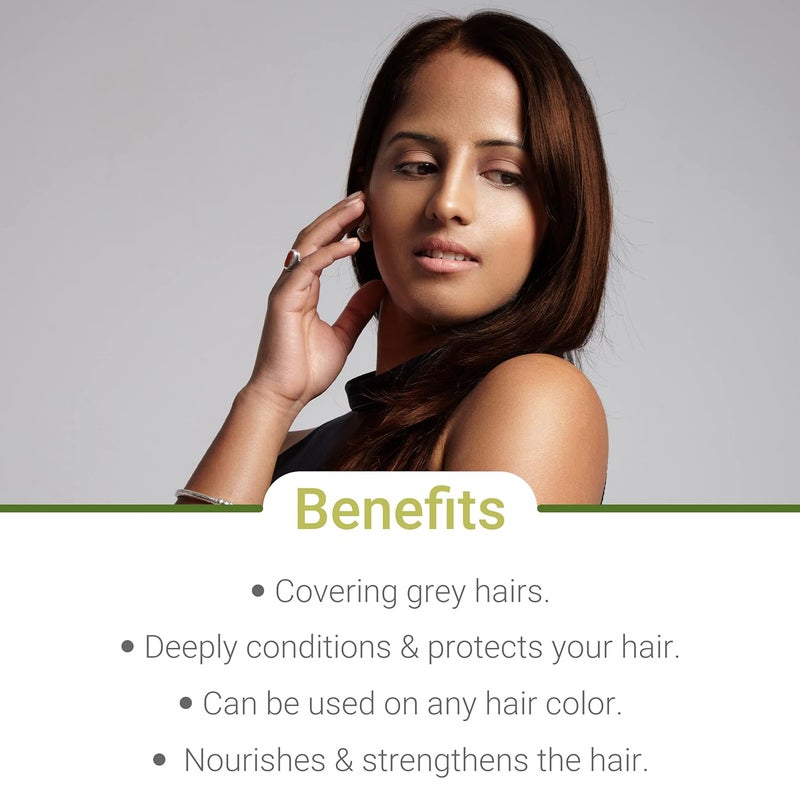 Zeba صبغة شعر بني طبيعي زبا مسحوق الحناء العضوي العشبي للشعر مناسب لجميع أنواع الشعر لون طويل الأمد للنساء والرجال خالية من المواد الكيميائية القاسية عبوة من 12 25 جرام لكل منها - Image 3