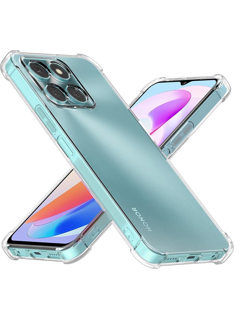 Theodor Honor X6A Clear Case, Shock-Absorption TPU Cell Phone Cover with Reinforced Corners, Soft Flexible & Crystal Clear Protective Bumper Case - Image 1