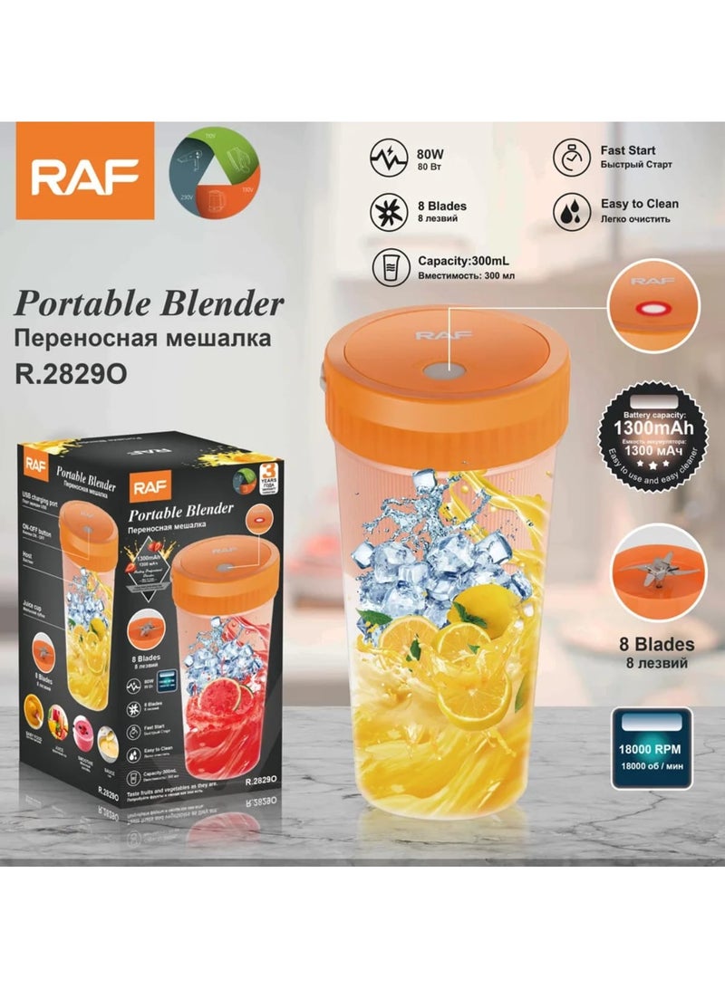 آر إيه أف خلاط RAF المحمول القابل لإعادة الشحن عبر USB، خلاط شخصي للعصائر والمشروبات، خلاط صغير، عصارة - Image 1