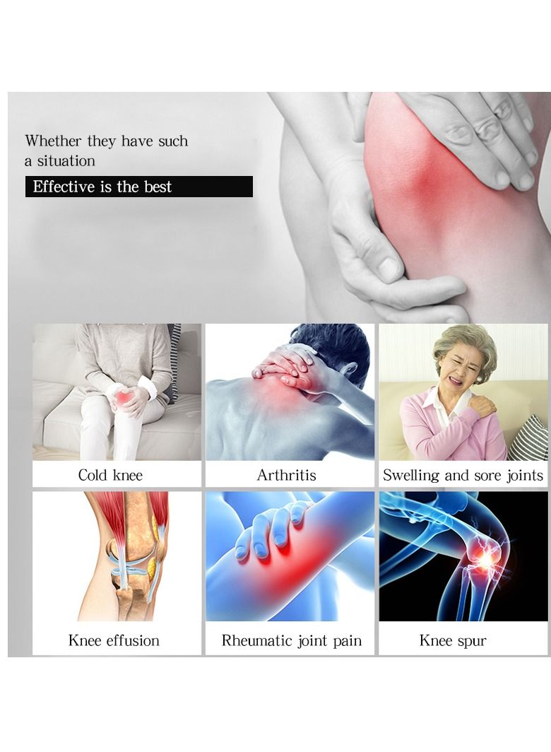 Wireless Knee Massager for Joint Pain Relief Arthritis Cramps Meniscus Pain Electric Vibration Knee Brace Wrap with 3 Adjustable Heat Patterns Intensity Time Red Light White - Image 3