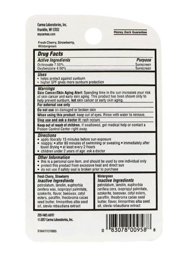 CARMEX Pack Of 3 SPF 15 Daily Care Moisturizing Lip Balm EACH 4.25grams - Image 3