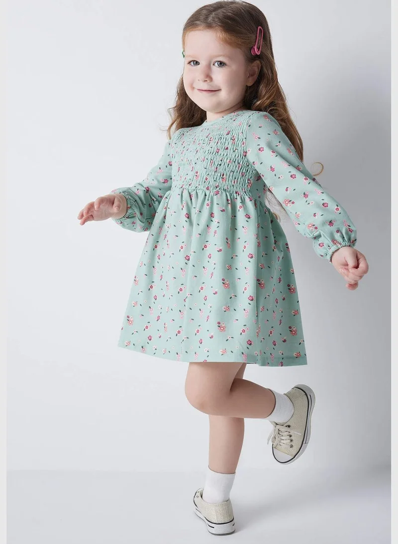 DeFacto Floral Smocked Dress