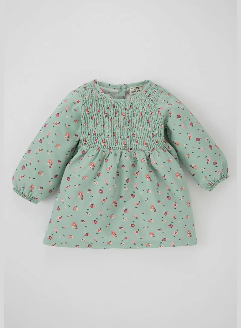 DeFacto Floral Smocked Dress