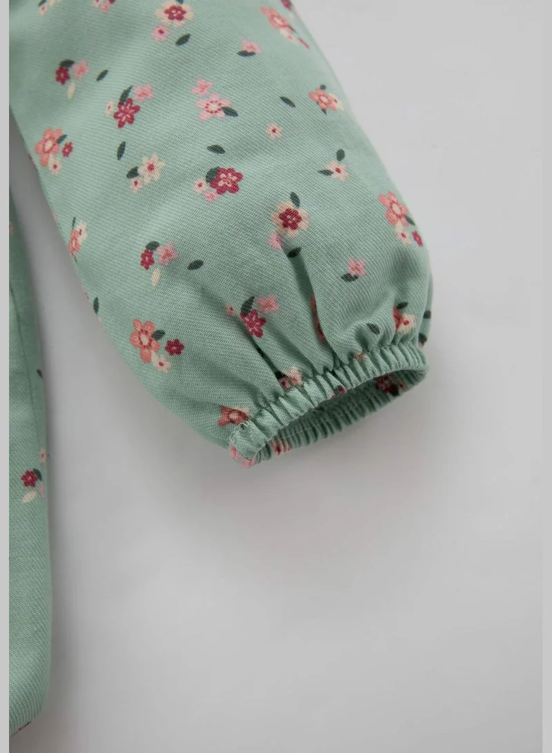DeFacto Floral Smocked Dress