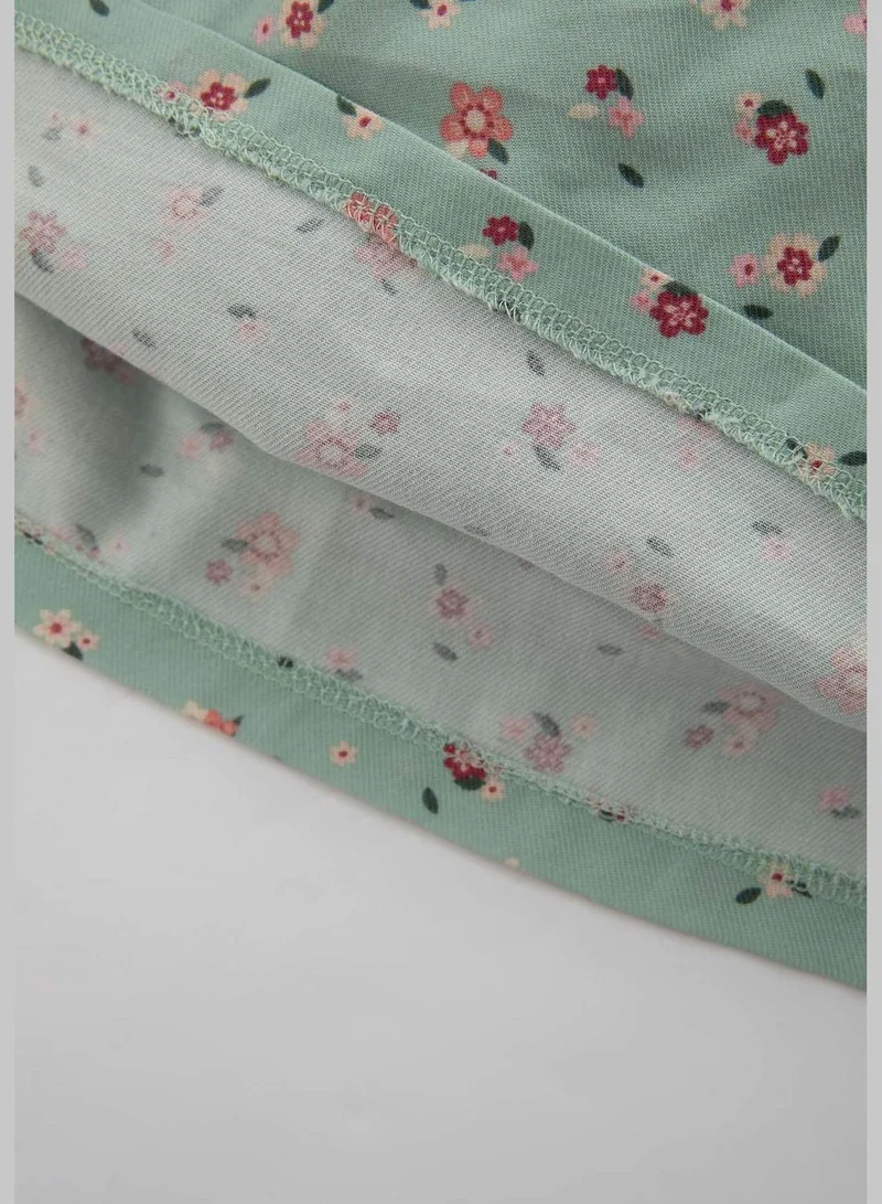 DeFacto Floral Smocked Dress