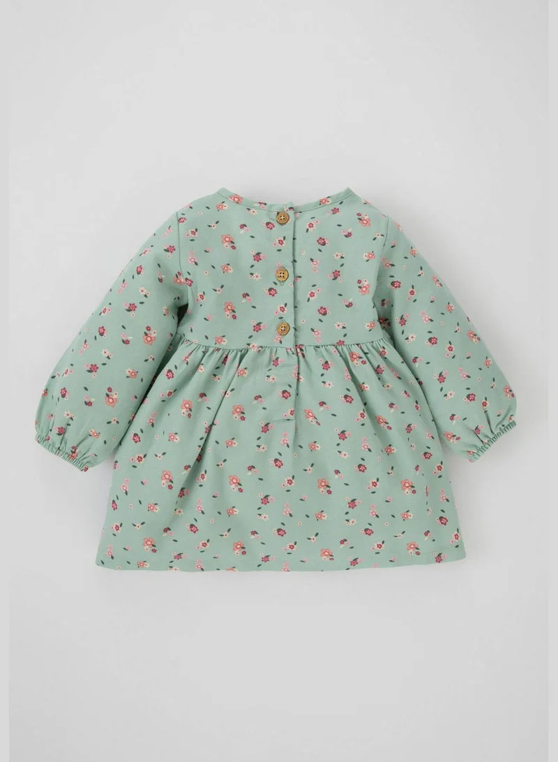 DeFacto Floral Smocked Dress