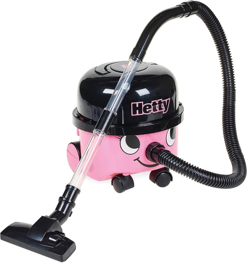 Casdon Henry  Hetty Toys  Hetty Vacuum Cleaner  Pink Vacuum Cleaning Toy with Real Function  Nozzle Accessories  Kids Cleaning Set  for Children Aged 3
