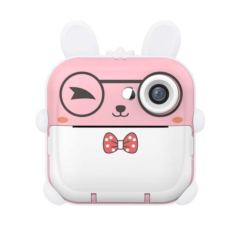 Kids Instant Print Camera: Pink Mini Thermal Printer - High Clear Video Print & DIY Painting Functionality for Kids Creative Play & On-the-go Moment Capture - Image 1