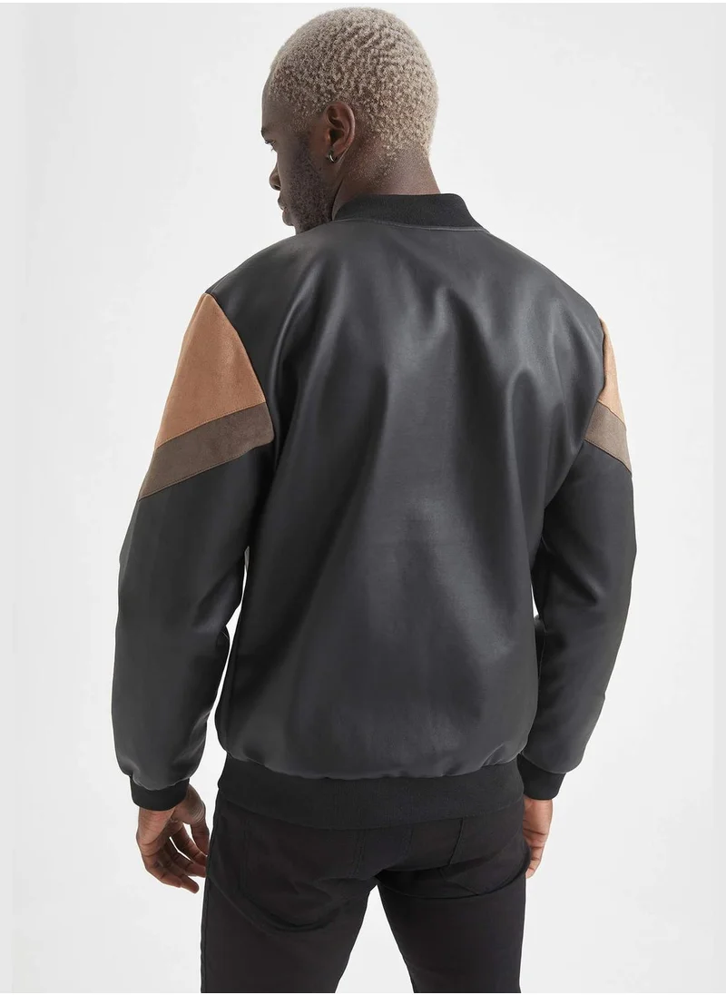 DeFacto Long Sleeve Block Colour Zippered Jacket
