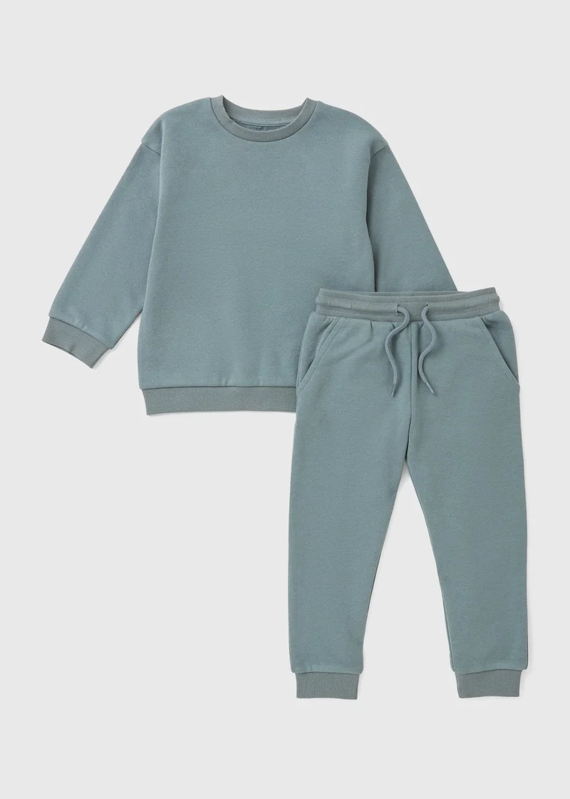 Matalan Boys Dusty Blue Sweatshirt & Jogging Bottom Set