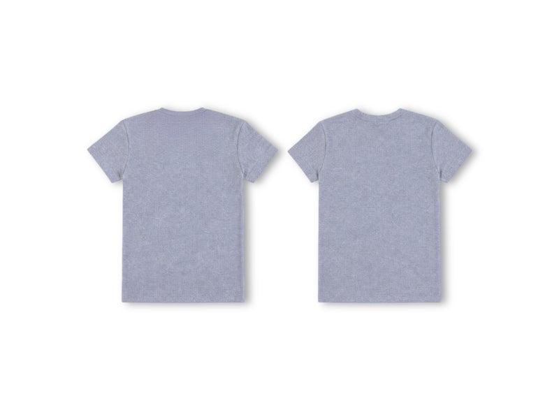 Ourkids Unisex Kids Cotton Short-Sleeved Thermal Top Pack of 2 – Grey - Image 3