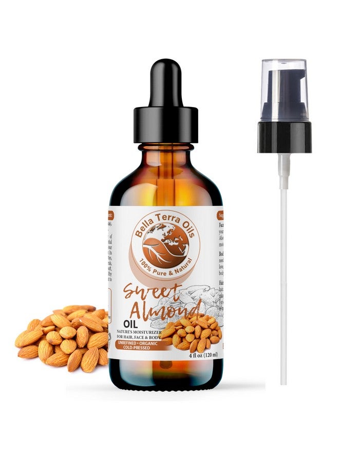بيلا تيرا أويلز - زيت اللوز الحلو العضوي 4 أونصة - مزيج من فيتامين هـ وحمض الأوليك، خلاصة نقية معصورة على البارد، لمسة فاخرة للبشرة - Image 1