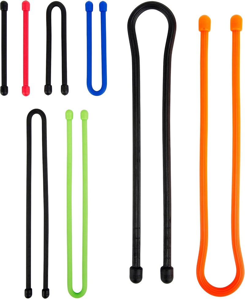 Nite Ize Gear Tie Square Assortment - 8 Pack of Reusable Rubber Twist Ties in Assorted Sizes - Image 2
