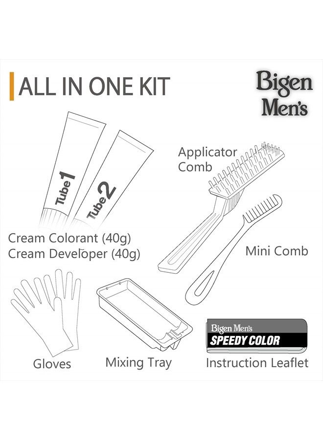 Bigen سرعة الرجال، أسود طبيعي 101 (150غ) - Image 3