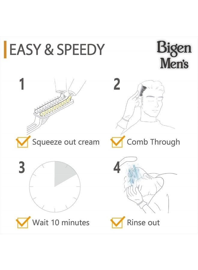 Bigen سرعة الرجال، أسود طبيعي 101 (150غ) - Image 4