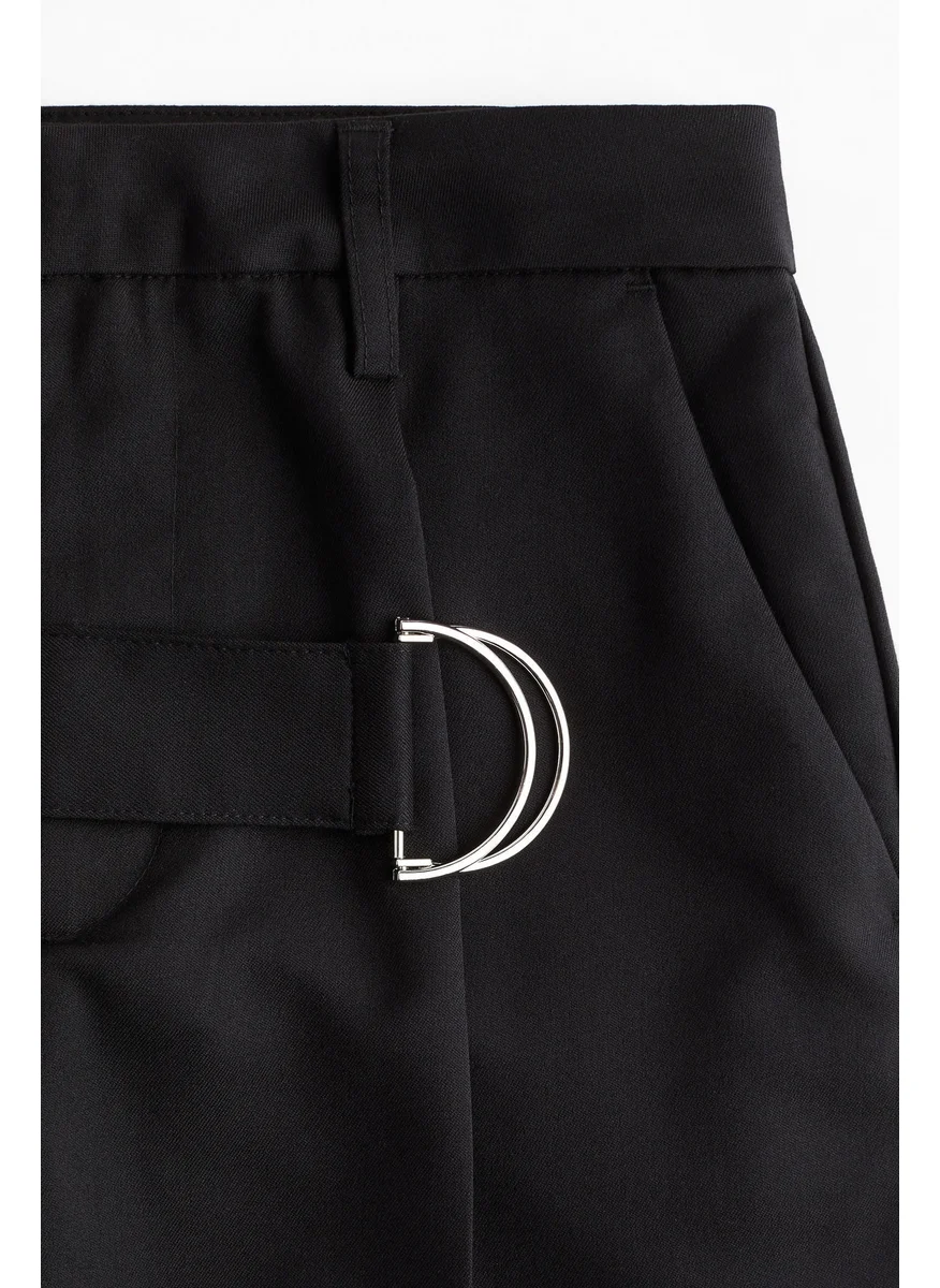 H&M Belted Tailored Trousers