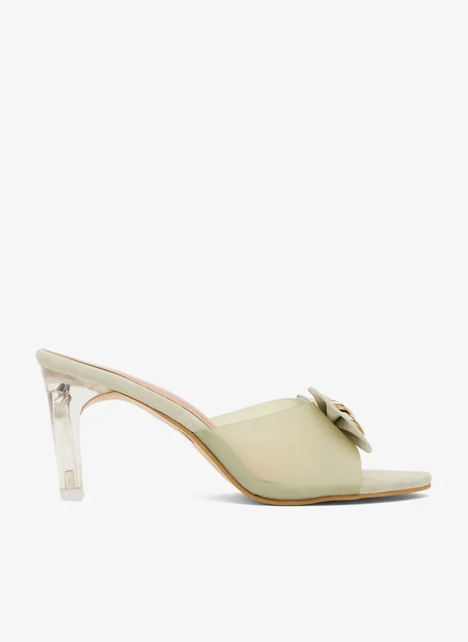 Pink Step High Heeled Sandal With Bow