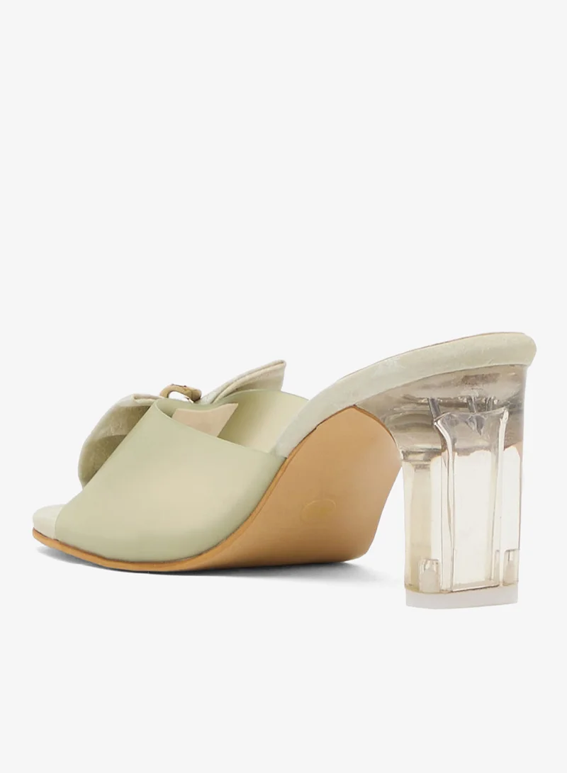 Pink Step High Heeled Sandal With Bow