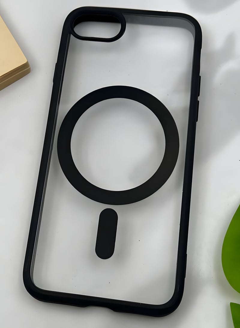 Magsafe Case for iPhone 7 Plus / 8 Plus Magsafe Clear Cover Magnetic Wireless Charging Support, Shockproof Protection, Scratch-Resistant for iPhone 7 Plus / 8 Plus - Black - Image 1