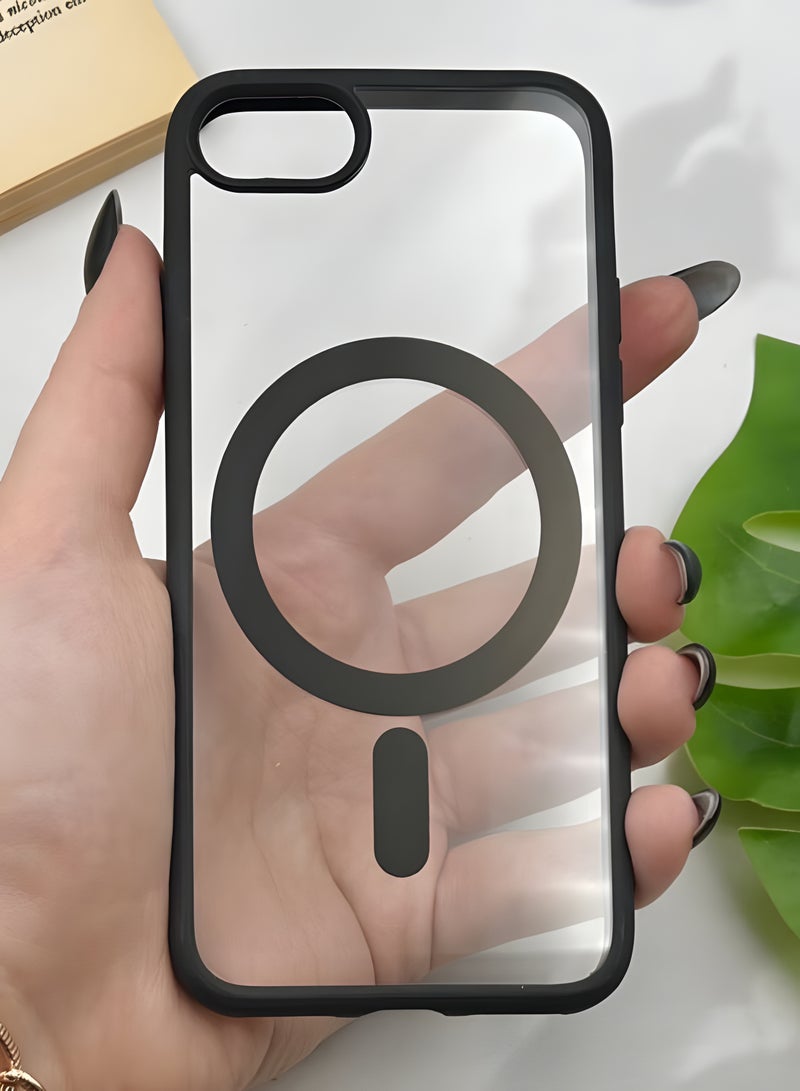 Magsafe Case for iPhone 7 Plus / 8 Plus Magsafe Clear Cover Magnetic Wireless Charging Support, Shockproof Protection, Scratch-Resistant for iPhone 7 Plus / 8 Plus - Black - Image 2