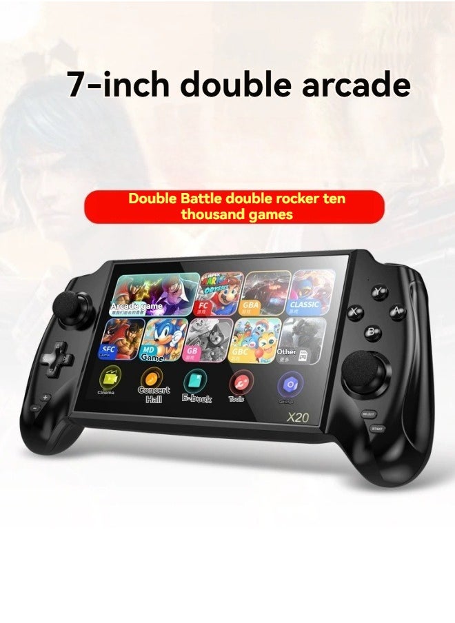 M MIAOYAN - Large screen 7-inch PSP handheld game console two-player arcade GBA retro NES game console FC - Image 1