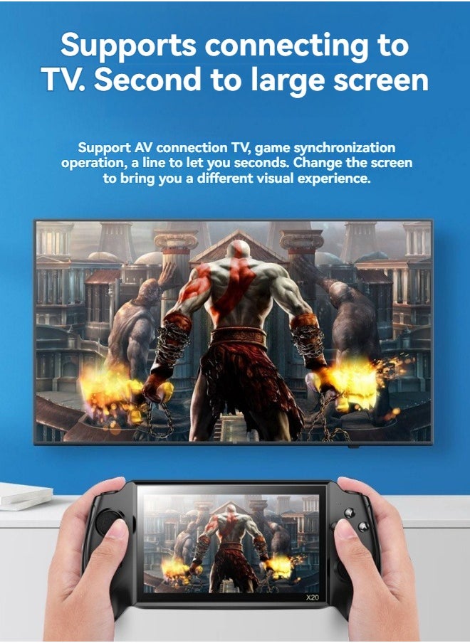 M MIAOYAN - Large screen 7-inch PSP handheld game console two-player arcade GBA retro NES game console FC - Image 1