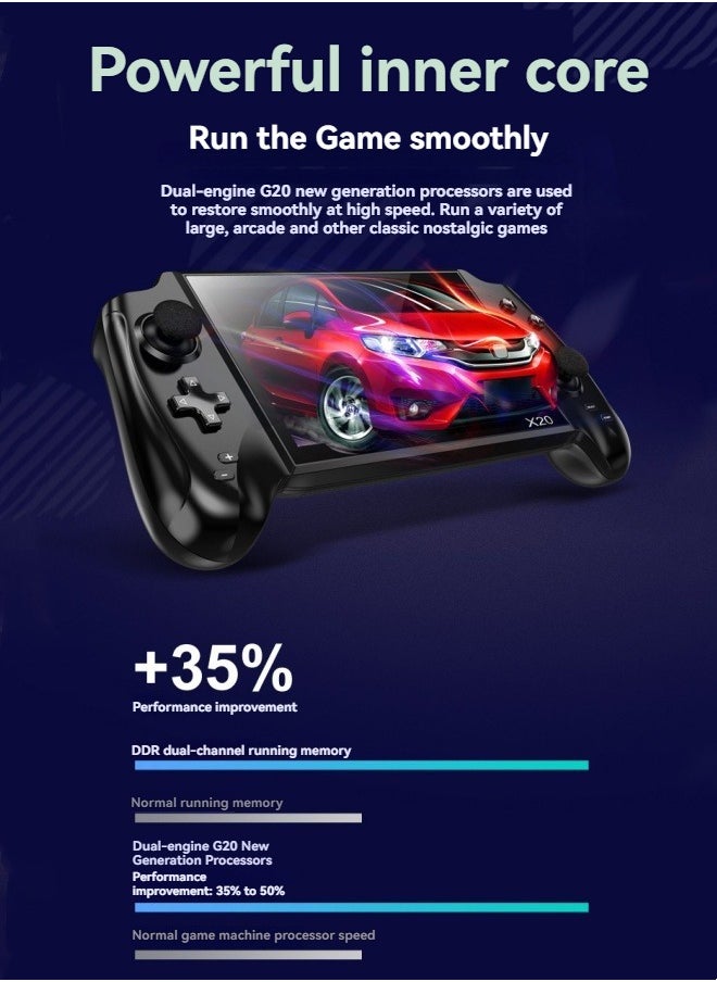 M MIAOYAN - Large screen 7-inch PSP handheld game console two-player arcade GBA retro NES game console FC - Image 1