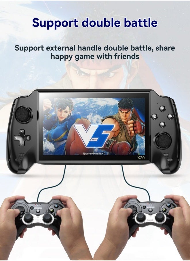 M MIAOYAN - Large screen 7-inch PSP handheld game console two-player arcade GBA retro NES game console FC - Image 1