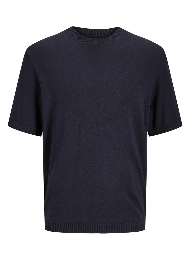 جاك اند جونز Knitted Crew Neck Short Sleeve Sweater