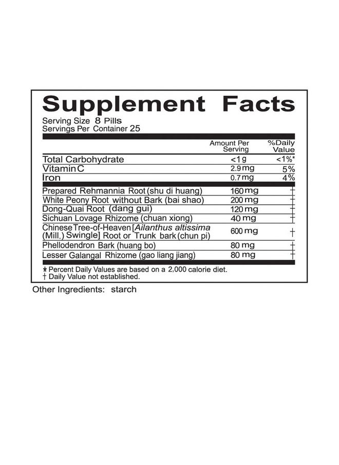 Solstice Medicine Company Yu Dai Wan Herbal Supplement 200 Pills 1 Bottle  - Image 4