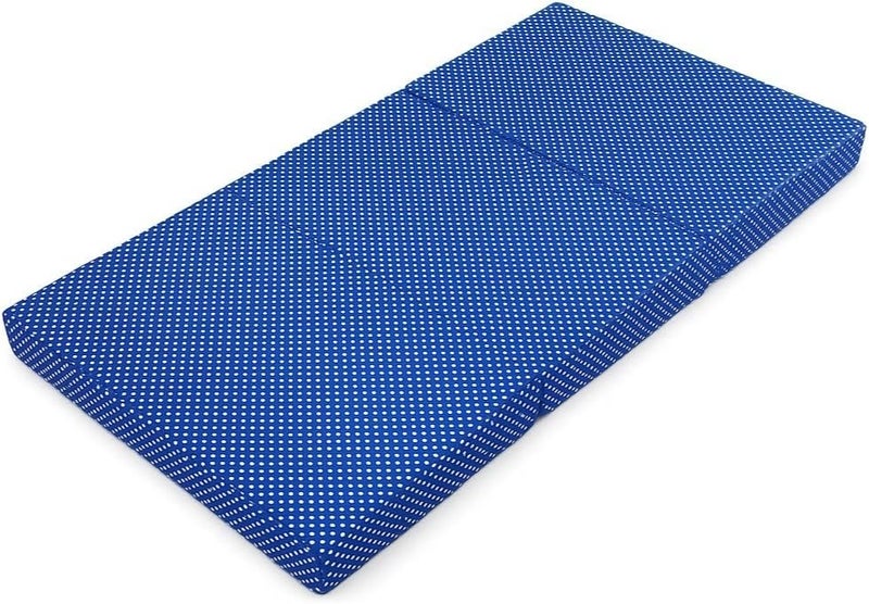Karpentone 3 Fold Folding Mattress 180 x 90 x 10 cm, Portable Foldable Floor Mattress for Adults & Kids, Space-Saving Guest Bed for Home, Travel & Dorm, Light Blue - Image 2