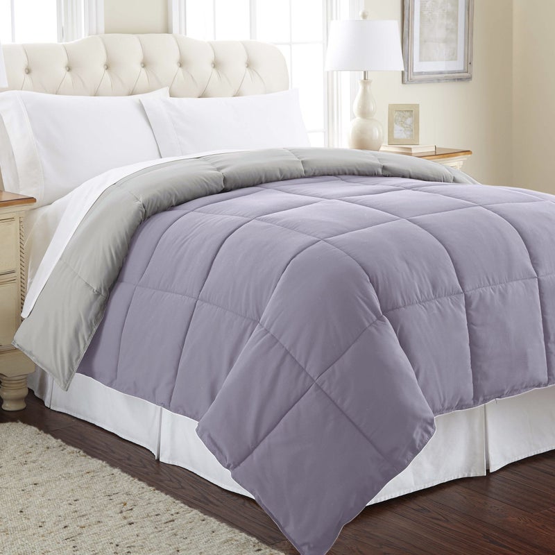 Modern Threads Down Alternative Reversible Comforter AmethystSilver Queen - Image 1