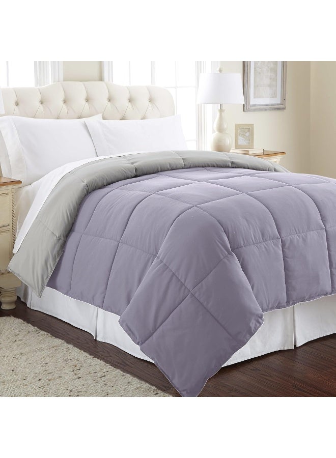 Modern Threads Down Alternative Reversible Comforter AmethystSilver Queen - Image 3
