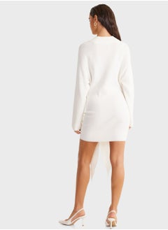 SNDYS Embroidered Tie Detail Dress  - Image 2