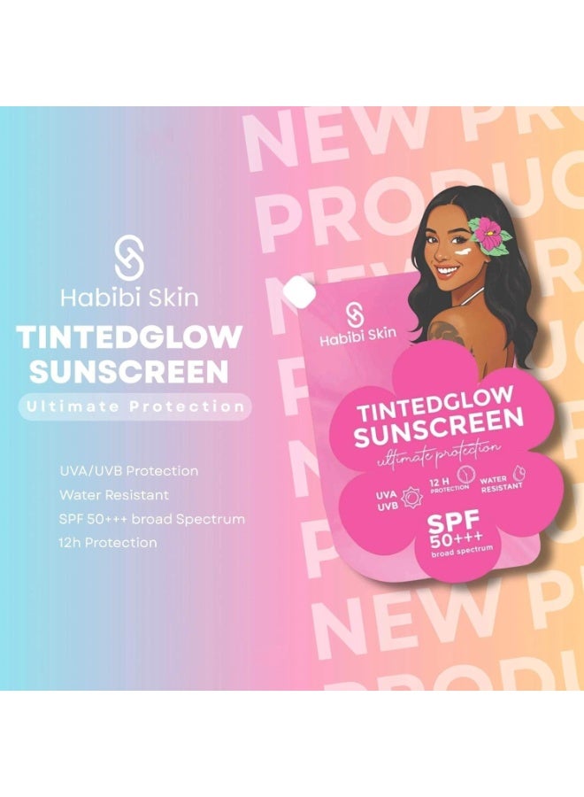 Habibi Skin Essentials Tinted Glow Sunscreen SPF50 PA +++ UVA UVB Protection Face Sunscreen Moisturizing Lightweight Daily Sunblock 50 ML - Image 2