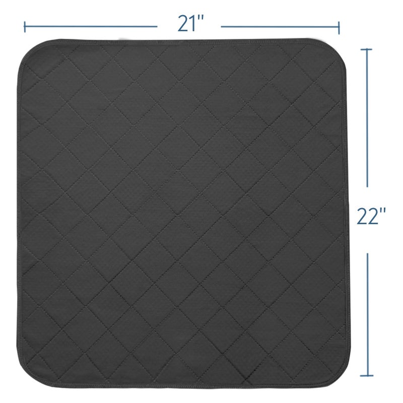Magik & Kover Waterproof Chair Pads for Incontinence, 4 Pack Reusable Seat Protector Pads 22" x 21", Washable Chair Protector Seat Cover, Absorbent Incontinence Pad for Bed, Wheelchair, Kid & Pet - Black - Image 4
